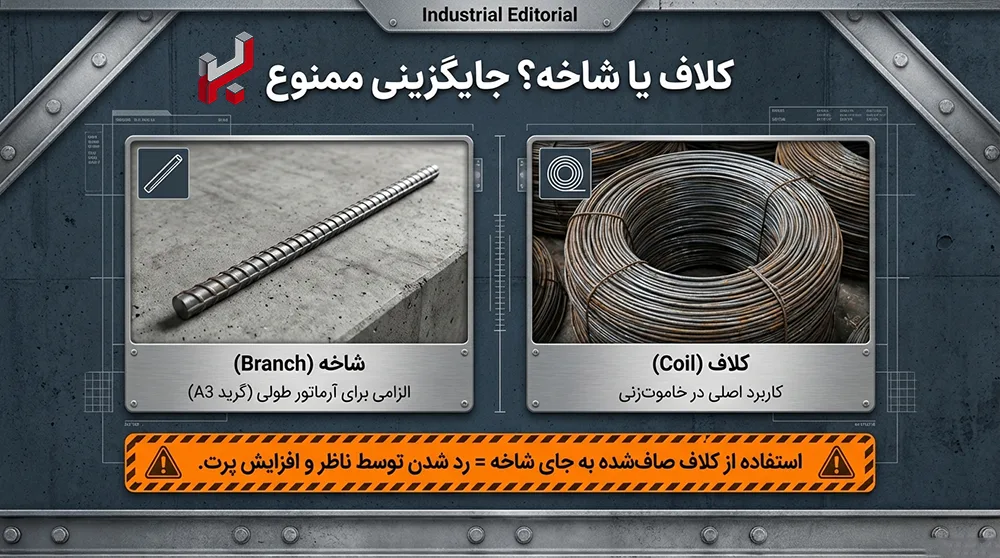 بهترین نوع میلگرد برای شناژ- اینفوگرافیک