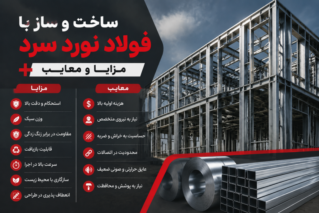 ساخت و ساز با فولاد نورد سرد + مزایا و معایب